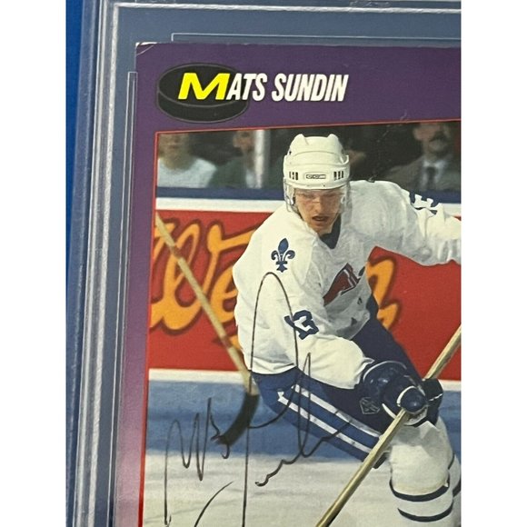 MATS SUNDIN SIGNED 1990-91 Score RC BECKETT PSA/DNA NORDIQUES AUTO - Picture 5 of 7